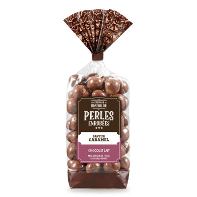Perlas Recubiertas Sabor Caramelo Chocolate con Leche - 170gSabor Caramelo Chocolate con Leche - 170g