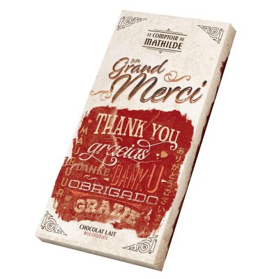 "Merci" -Tablette Chocolat...