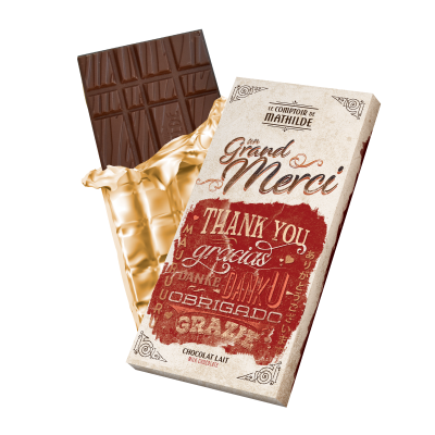 "Bedankt" -Tablet Chocolade...