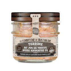 Terrine au jus de truffes noires aromatisée 3% 220g