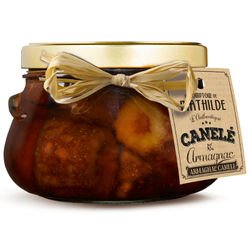 Mini canelés pochés dans un sirop d'armagnac