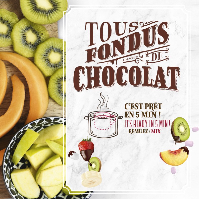 Fondue au chocolat et aux fruits frais : Recette de Fondue au chocolat et  aux fruits frais