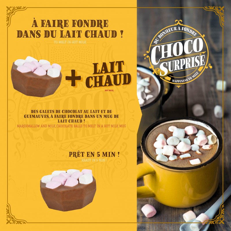Guimauves Chocolat - Coffret de Noël - 18 guimauves - 200g