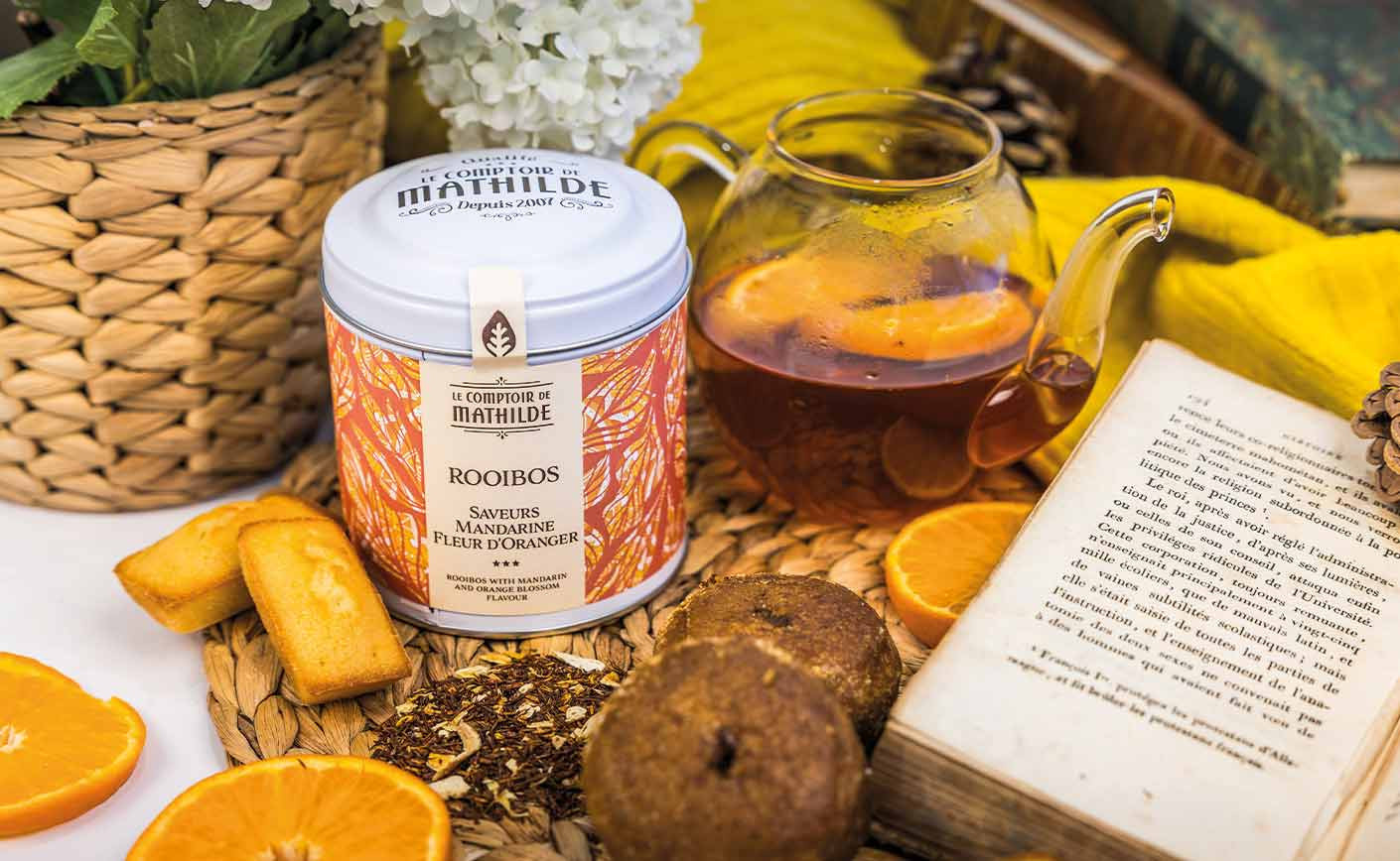 De Rooibos smaken Mandarijn Oranjebloesem