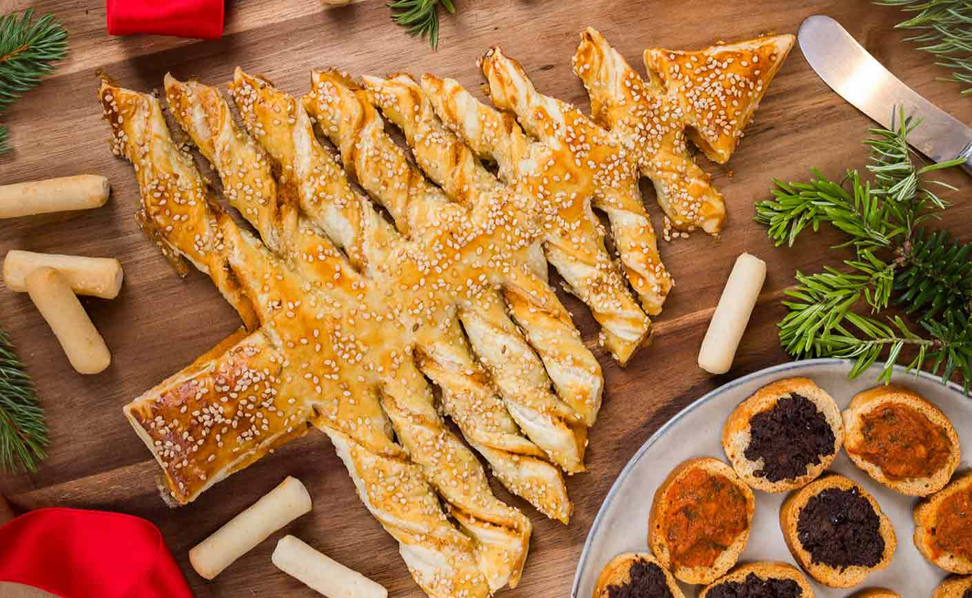 Das Blätterteig-Tannenbäumchen