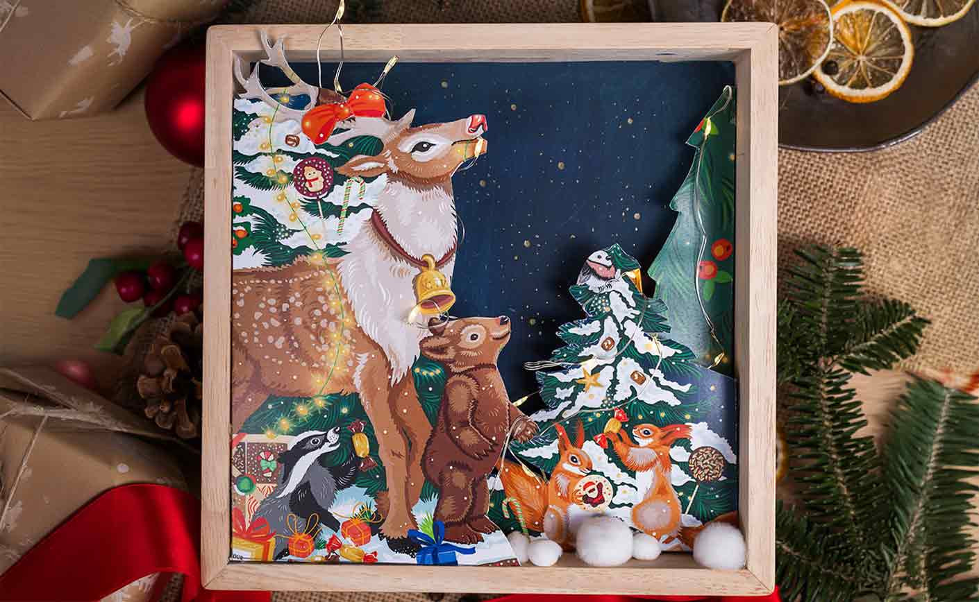 Maak een kirigami met onze adventskalender!