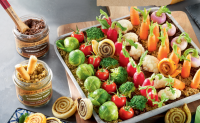 Farandole van Topping en slakken in bladerdeeg