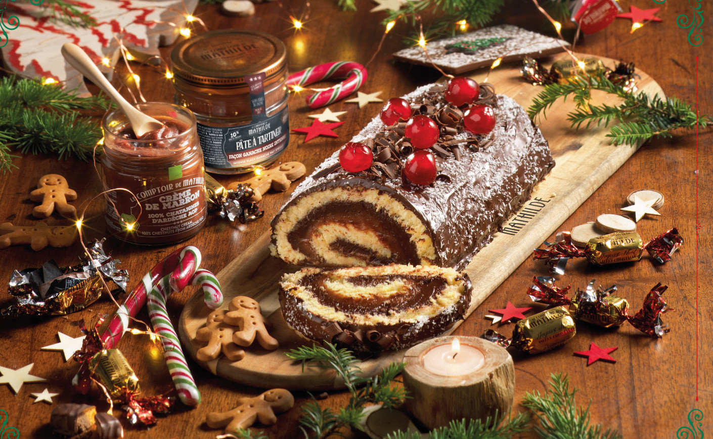 Bûche de Noël roulée